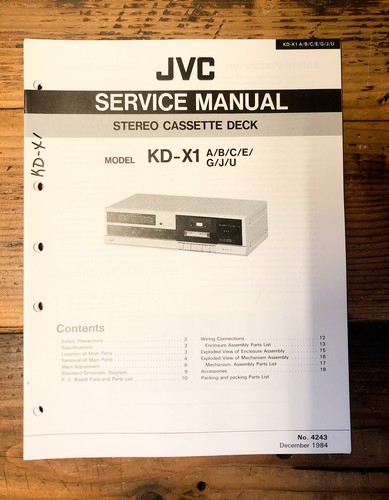 Jvc cassetta manuale - jvc, kd-x1