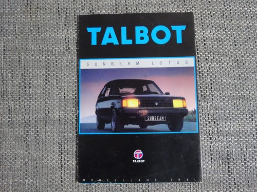 Brochure talbot sunbeam - sunbeam, lotus
