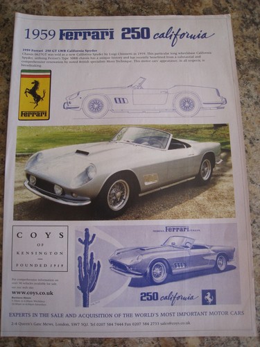 Ferrari 250 california coys - ferrari, of