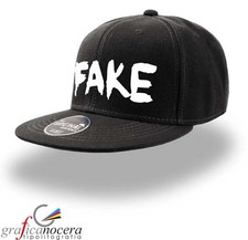SNAPBACK "FAKE" CAPPELLO NERO TOP SWAG VISIERA CAPPELLI REGALO 