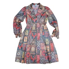 Abito Camicia Stampa Patchwork