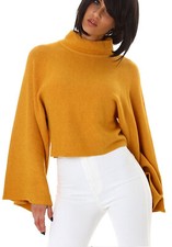 Kurzer Pullover Damen Langarm