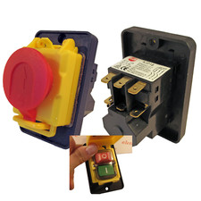 Interruttore 380V - 400 V 50 Hz tripolare con fungo di sicurezza  KJD18 KEDU