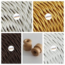 CAVO ELETTRICO TRECCIA INTRECCIATO TESSUTO COLORATO IMPIANTI 3X1, 3X1,5 3X2,5