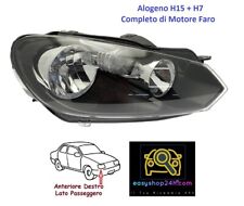 FARO FANALE PROIETTORE ANTERIORE DX PER VW GOLF 6 VI 08 DESTRO H7 H15 MOD HELLA