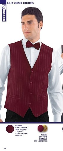 Gilet unisex cameriere hotel - gilet,