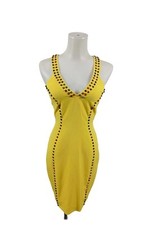 VERSACE COLLECTION Abito longuette Donna Taglia 42 giallo pallido stile casual