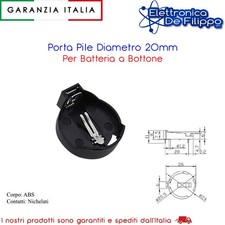 Porta Pile Diametro 20mm Per