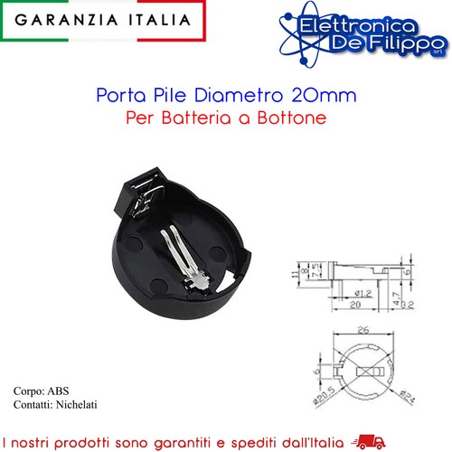 Porta pile diametro - porta, per