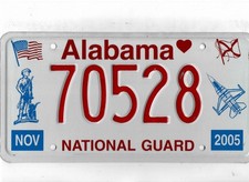 ALABAMA 2005 license plate