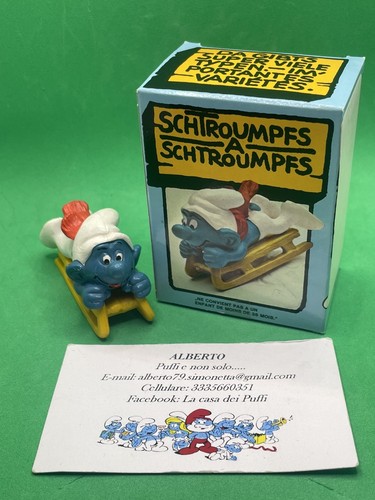 Puffi smurf puffo con slittino - puffo,