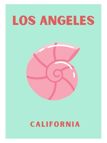 Poster moderno nautilus rosa - rosa, |