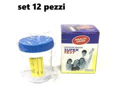 x Set 12 Pezzi Contenitore Sterile Per Analisi Urine 150ml hmj