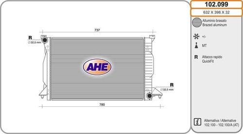 Radiatore audi tdi - b6,