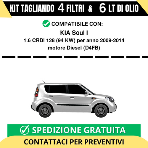Tagliando per kia - per, soul