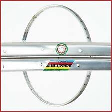 NOS AMBROSIO CERCHI OLIMPICI 28" 700c 32H TUBOLARI VINTAGE ANNI 60 BICI DA STRADA CORSA