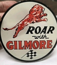 Vintage Gilmore Pompa Gas Visibile Benzina Bevanda Dispenser Globo Lente Vetro NOS 