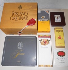 Lotto 7 scatole VUOTE sigari e