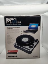 NUMARK-PT-01 USB-GIRADISCHI USB PORTATILE-ARCHIVIO VINILE-CON SOFTWARE-NUOVO-SCATOLA APERTA