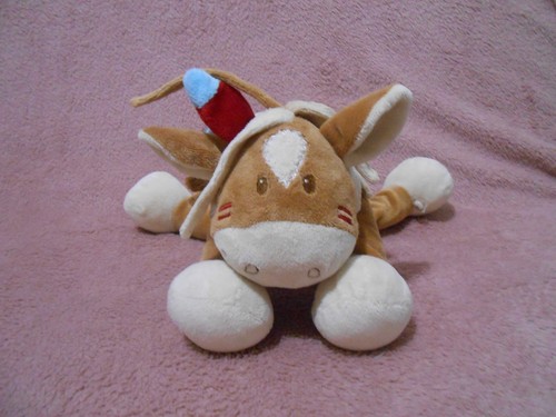 Doudou peluche cheval pinto - peluche,
