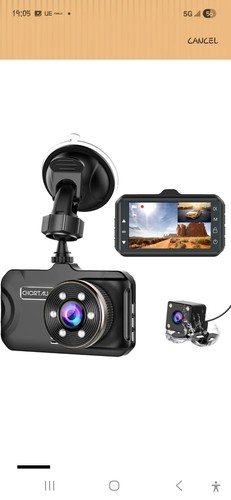 Dual dash cam front and - front, rear