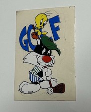 ADESIVO STICKER AUTOCOLLANT AUFKLEBER VINTAGE GATTO SILVESTRO & TITTI GOLF