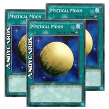 3x MYSTICAL MOON • (Luna Mistica) • Comune • YGLD ENA30 • Unl • YUGIOH ANDYCARDS