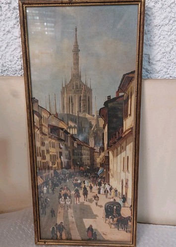 Vecchia stampa tela corso - vecchia, su