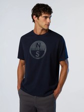 Maglietta North Sails Big Logo Tee T-Shirt Uomo Cotone Blu