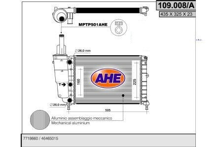 Radiatore acqua motor fiat - radiatore,