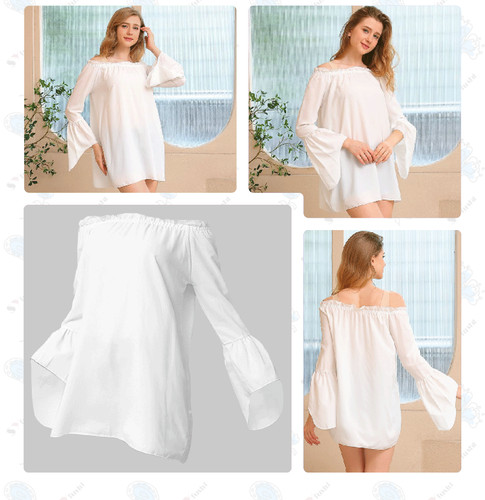 Abito blusa top - , bianco
