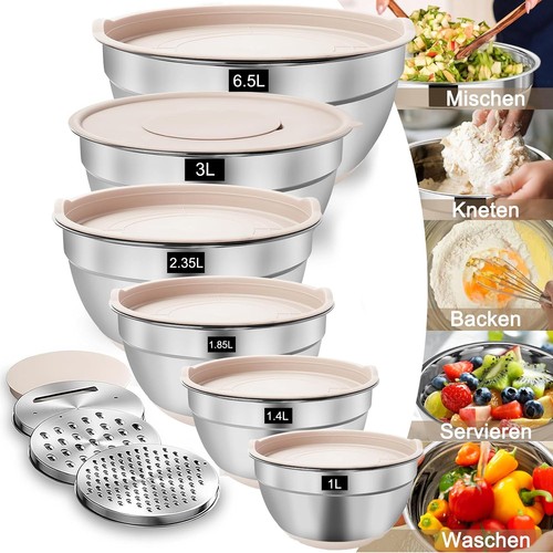 Set ciotole acciaio inox - 6,