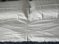 lenzuolo matrimoniale con federe in puro lino bianco ricamato a mano 