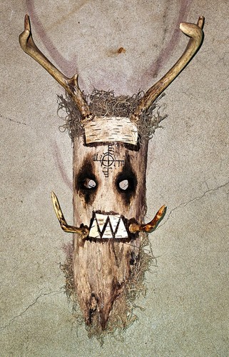Maschera tribale legno - maschera,