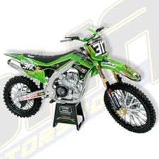 Modellino giocattolo Kawasaki KX450F #317 BUD Racing Motocross MX Bike pressofuso 1:12 NewRay