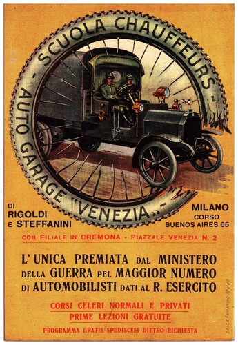 Pubblicita 1916 auto garage - pubblicita',