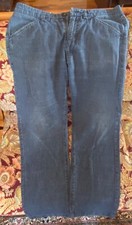 pantalone Collection Old Wash, 66% cotone 34% lino, taglia 52, blu rigato