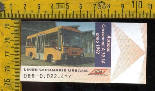 Biglietto atm tram milano - biglietto,