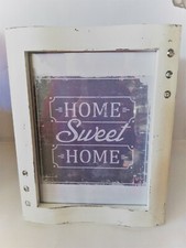 CORNICE SHABBY CHIC LEGNO BIANCO ANTICATO STRASS PORTAFOTO DA APPOGGIO