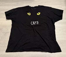 T-shirt nera grafica gatti