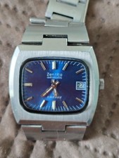 Fabulous 70's orologio UHR ZentRa "Safari" TV 37mm Automatic Winding Watch