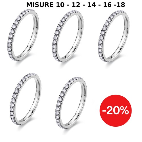 Anello veretta donna - acciaio, e
