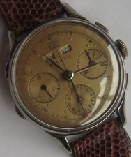 Orologio da polso uomo cronografo Haste tripla data cassa nichel cromo Valjoux 72C