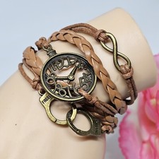 Bracciale Multistrato Marrone Orologio Manette Infiniti Rebel Freedom Cord Bracelet
