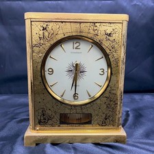 Orologio Jaeger-LeCoultre Atmos foglia oro design mappa del mondo funzionante vintage raro