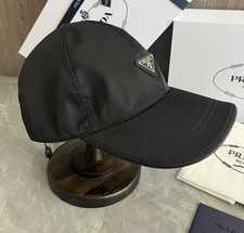 Prada black nylon baseball cap