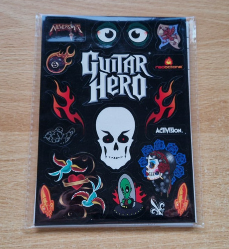 Guitar hero adesivi red - -,