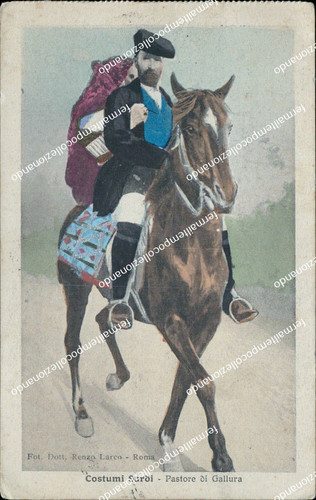 Cn470 cartolina costumi sardi - cartolina,