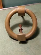 Antico Battente Battiporta In Bronzo Pieno D. Cm. 11 Completo Come foto