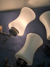 4X Applique in Ottone e Vetro